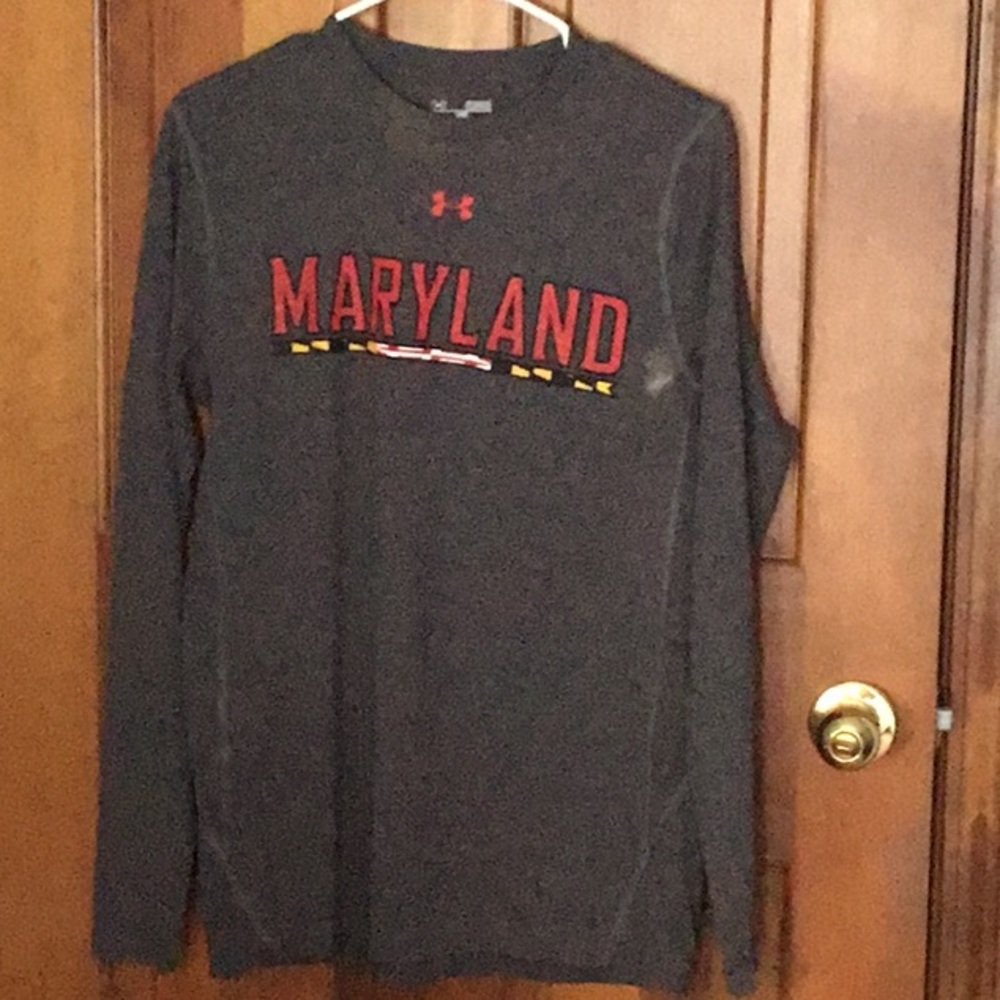 UMD Under Armour Heat Gear Long Sleeve Shirt Men’s Size Small 🐢 - Picture 2 of 6